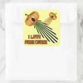 I Liebe Punkin Chunkin Quadratischer Aufkleber (Tasche)