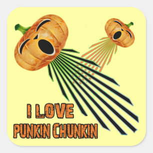 I Liebe Punkin Chunkin Quadratischer Aufkleber