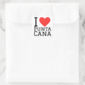 I Liebe punta cana Quadratischer Aufkleber (Tasche)
