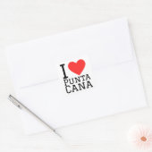 I Liebe punta cana Quadratischer Aufkleber (Umschlag)