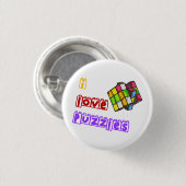 I Liebe Puzzles Button (Vorne & Hinten)