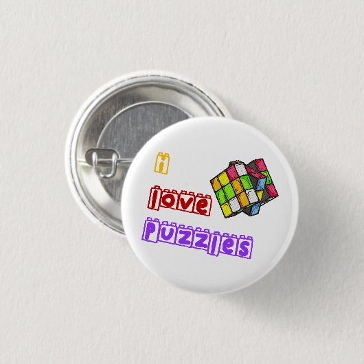 I Liebe Puzzles Button (Vorne & Hinten)