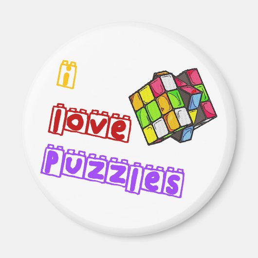 I Liebe Puzzles Magnet (Vorne)