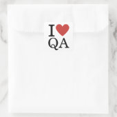 I ❤️ Liebe QA - Qualitätssicherung STICKER (Tasche)