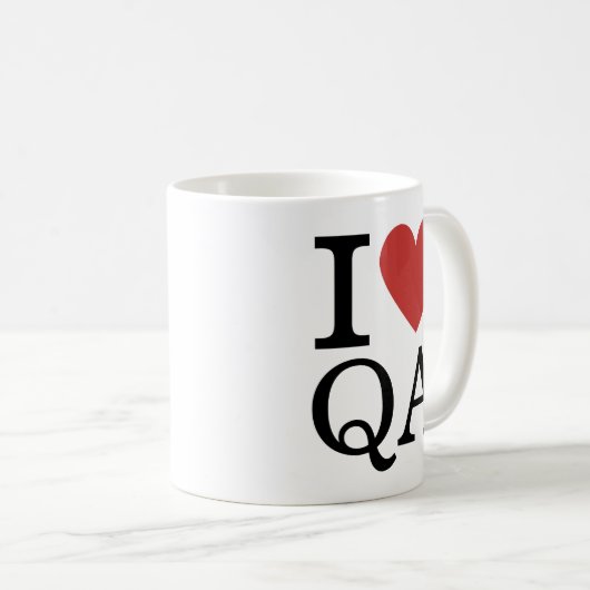 I. ❤️ Liebe QA - Qualitätssicherung - TASSE (VorderseiteRechts)
