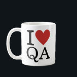 I. ❤️ Liebe QA - Qualitätssicherung - TASSE<br><div class="desc">Möchten Sie Ihrem täglichen Qualitätssicherungsalltag einen Hauch von Begeisterung und Stolz hinzufügen? Mit unserer "I ❤️ Liebe QA - QA Dept. TASSE" steigern Sie Ihre Stimmung und Ihr Braut! Diese Tasse ist, genau wie Ihre QA-Arbeit, mehr als nur ein Gefäß für Ihr Lieblingsgetränk - sie ist ein Symbol für Ihr...</div>