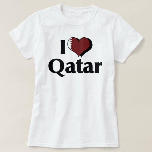 I Liebe Qatar Flag Shirt (Design vorne)