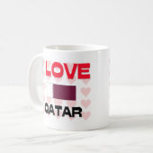 I Liebe Qatar Kaffeetasse (Vorderseite Links)