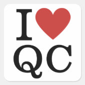 I ❤️ Liebe QC - Qualität Kontrolle STICKER (Vorderseite)