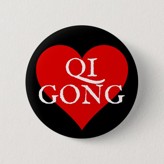 I Liebe qi Gong-Taste Button (Vorderseite)