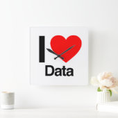 i LIEBE Quadratische Wanduhr (Zuhause)