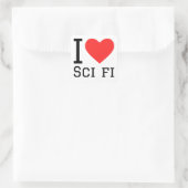 I LIEBE QUADRATISCHER AUFKLEBER (Tasche)