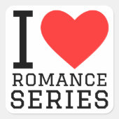 I LIEBE QUADRATISCHER AUFKLEBER (Vorderseite)