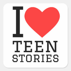 I LIEBE QUADRATISCHER AUFKLEBER