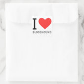 I LIEBE QUADRATISCHER AUFKLEBER (Tasche)