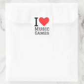 I LIEBE QUADRATISCHER AUFKLEBER (Tasche)