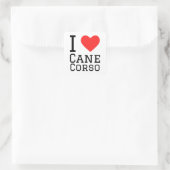 I LIEBE QUADRATISCHER AUFKLEBER (Tasche)