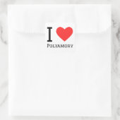 I LIEBE QUADRATISCHER AUFKLEBER (Tasche)