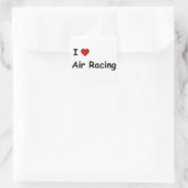 I LIEBE QUADRATISCHER AUFKLEBER (Tasche)