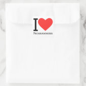 I LIEBE QUADRATISCHER AUFKLEBER (Tasche)