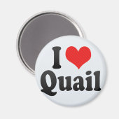 I Liebe Quail Magnet (Vorderseite/Rückseite)