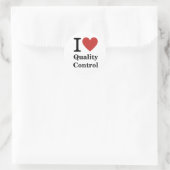 I ❤️ Liebe Qualität Kontrolle STICKER (Tasche)