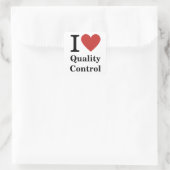 I ❤️ Liebe Qualität Kontrolle STICKER (Tasche)