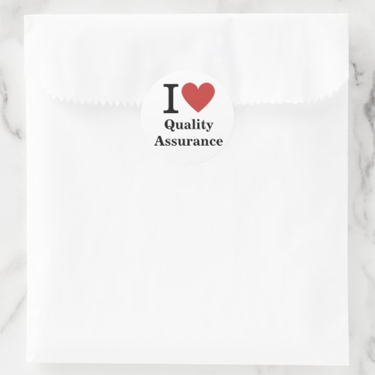 I ❤️ Liebe Quality Assurance STICKER (Tasche)