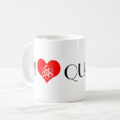 I Liebe Quarks Kaffeetasse (Vorderseite Links)