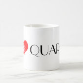 I Liebe Quarks Kaffeetasse (Mittel)