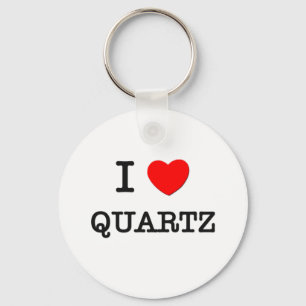 I Liebe-Quarz Schlüsselanhänger