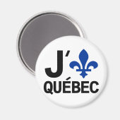 I Liebe Quebec Magnet (Vorderseite/Rückseite)