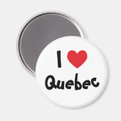 I Liebe Quebec Magnet (Vorderseite/Rückseite)