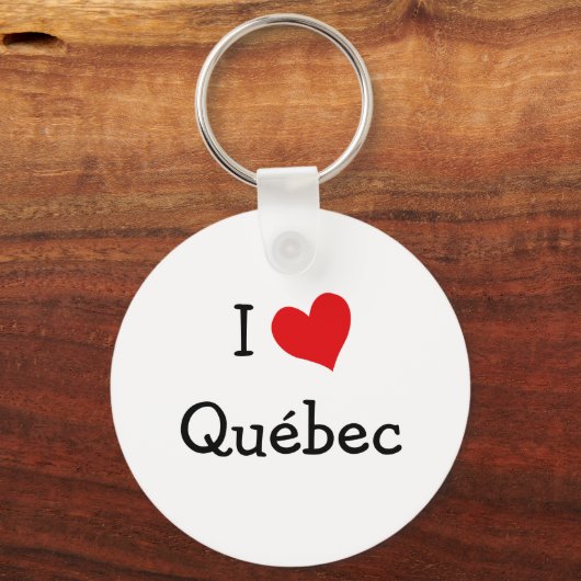 I Liebe Quebec Schlüsselanhänger (Vorderseite)