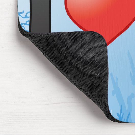 I Liebe Queen Angelfish Mousepad (Ecke)