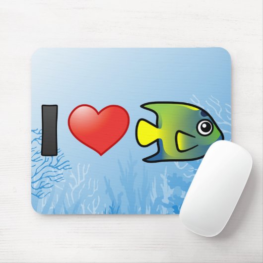 I Liebe Queen Angelfish Mousepad (Mit Mouse)
