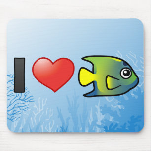 I Liebe Queen Angelfish Mousepad
