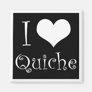 I Liebe-Quiche-Magnet im Schwarzen Magnet