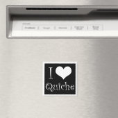 I Liebe Quiche Magnet in Schwarz (In Situ (Geschirrspüler))