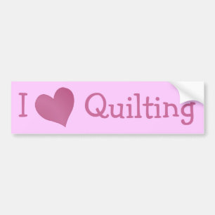 I Liebe Quilting Autoaufkleber