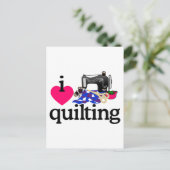 I Liebe Quilting Postkarte (Stehend Vorderseite)