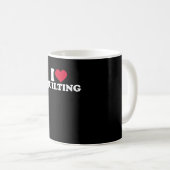 I Liebe Quilting Premium Kaffeetasse (VorderseiteRechts)