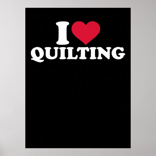 I Liebe Quilting Premium Poster (Vorne)