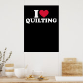 I Liebe Quilting Premium Poster (Küche)