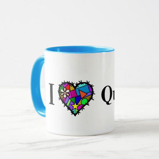 I Liebe Quilting Tasse (Vorderseite Links)