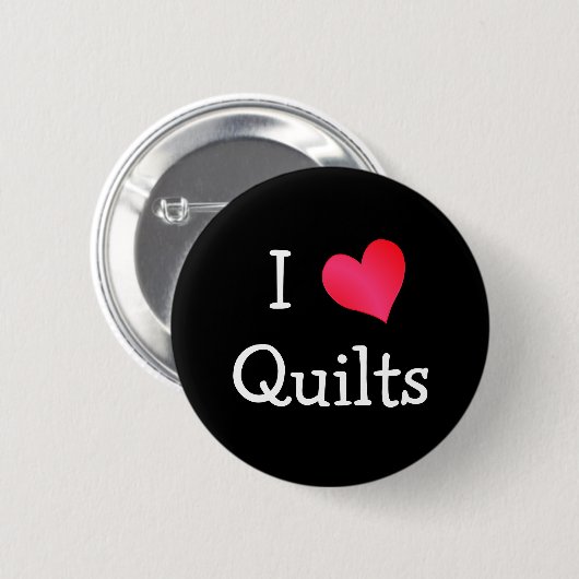 I Liebe Quilts Button (Vorne & Hinten)