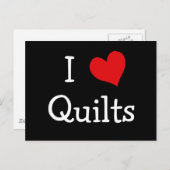 I Liebe Quilts Postkarte (Vorne/Hinten)