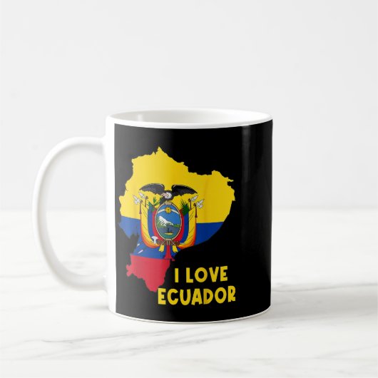 I Liebe Quito Hallo Ecuador Karte Flag Proud Ecuad Kaffeetasse (Links)