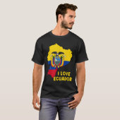 I Liebe Quito Hallo Ecuador Karte Flag Proud Ecuad T-Shirt (Vorne ganz)
