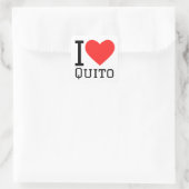 I Liebe quito Quadratischer Aufkleber (Tasche)